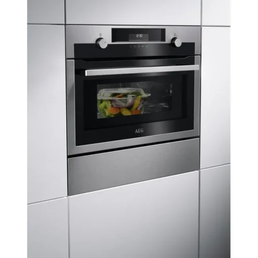 AEG 6000 Series KME525860M Solo Microwave & Grill Compact Built in Microwave Oven Stainless Steel