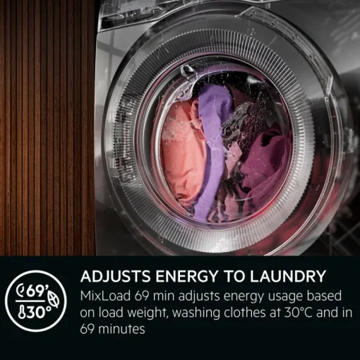 AEG LFR73944B Series 7000 ProSteam 9Kg 1400 Spin Washing Machine White