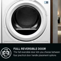 AEG TR819A4B Series 8000 AbsoluteCare Freestanding 9kg Heat Pump Tumble Dryer White