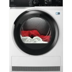 AEG TR849P4B Series 8000 AbsoluteCare Freestanding 9kg Heat Pump Tumble Dryer White