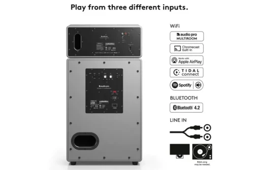 Audio Pro Drumfire II Wireless Multi Room Speaker Grey