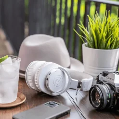 Audio Technica ATHM20XBT Wireless Over-Ear Headphones White
