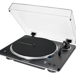 Audio Technica AT-LP70XBT Fully Automatic Bluetooth Wireless Belt Drive Turntable Black Silver