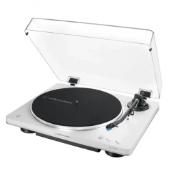 Audio Technica AT-LP70XBT Fully Automatic Bluetooth Wireless Belt Drive Turntable White Silver
