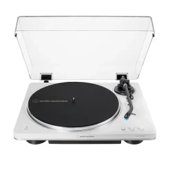 Audio Technica AT-LP70XBT Fully Automatic Bluetooth Wireless Belt Drive Turntable White Silver