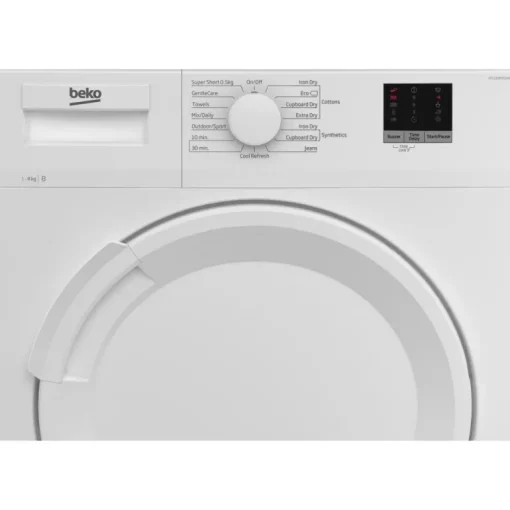 Beko DTLCE80051W 8kg Condenser Tumble Dryer with Sensor Programmes White