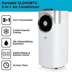 Black+Decker BXAC40008GB 12000 BTU Portable Air Conditioner