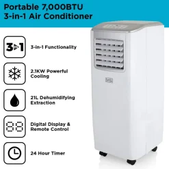 Black+Decker BXAC40005GB 7000 BTU Portable Air Conditioner