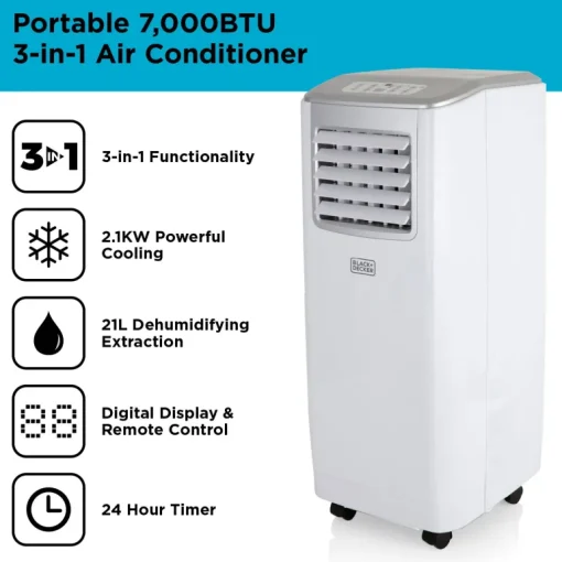 Black+Decker BXAC40005GB 7000 BTU Portable Air Conditioner
