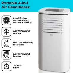 Black+Decker BXAC40011GB 12000 BTU Portable Air Conditioner