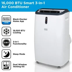 Black+Decker BXAC40018GB 16000 BTU Portable Smart Air Conditioner