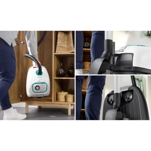 Bosch BGB41HYGGB Series 4 Bagged Cylinder Vacuum Cleaner ProHygienic White