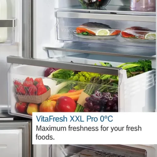 Bosch KGN392LDFG Serie 4 Free-standing fridge-freezer with freezer at bottom 203 x 60 cm Inox-look