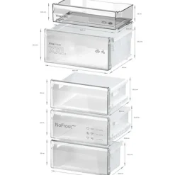 Bosch KGN392LDFG Serie 4 Free-standing fridge-freezer with freezer at bottom 203 x 60 cm Inox-look