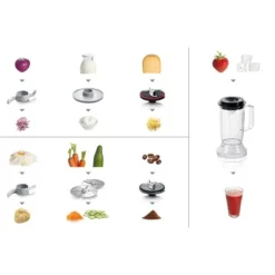 Bosch MCM3501MGB MultiTalent 3 Compact 800W Food Processor Black and Stainless Steel