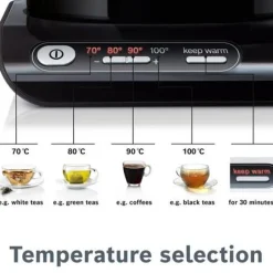 Bosch TWK8633GB Styline Cordless Kettle Black