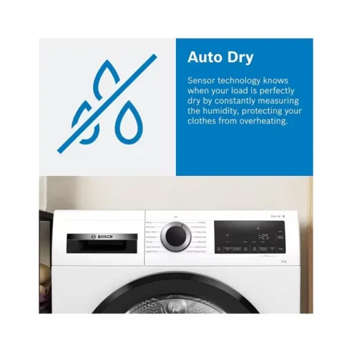 Bosch WPG23108GB Series 6 8kg Freestanding Condenser Tumble Dryer White
