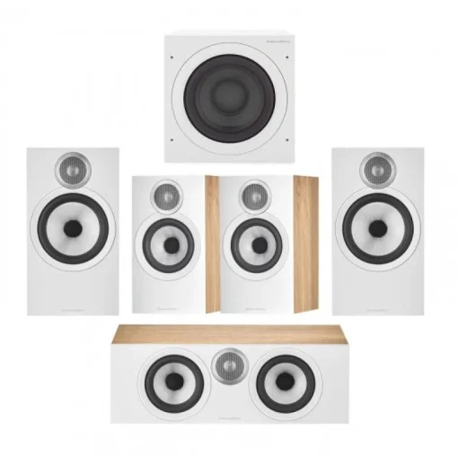 Bowers & Wilkins 606 & 607 S3 5.1 Surround Sound Speaker Package Oak