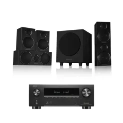 DENON AVCX3800H 8K AV Receiver With Wharfedale DX3 HCP 5.1 Speaker Package Black