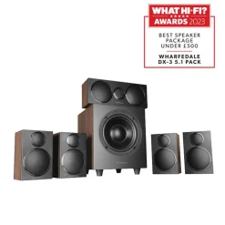 DENON AVCX3800H 8K AV Receiver With Wharfedale DX3 HCP 5.1 Speaker Package Walnut