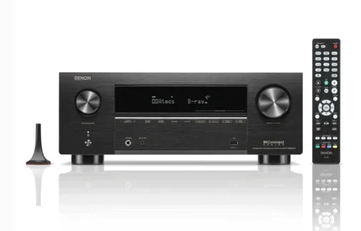 DENON AVCX3800H 8K AV Receiver With Wharfedale DX3 HCP 5.1 Speaker Package Black