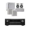 Denon AVRS670H 5.2 Ch 8K AV Receiver with Monitor Audio Bronze 50 AV 5.1 Speaker Package White