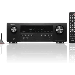 Denon AVRS670H 5.2 Ch 8K AV Receiver with Monitor Audio Bronze 50 AV 5.1 Speaker Package White