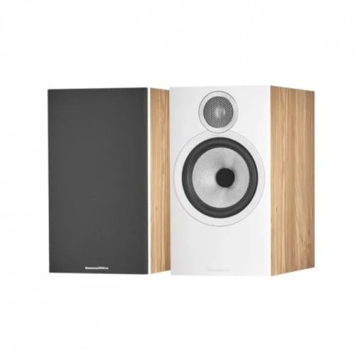Denon AVRS670H 5.2 Ch 8K AV Receiver with Bowers and Wilkins 606 S3 5.1 Surround Sound Speaker Package Oak