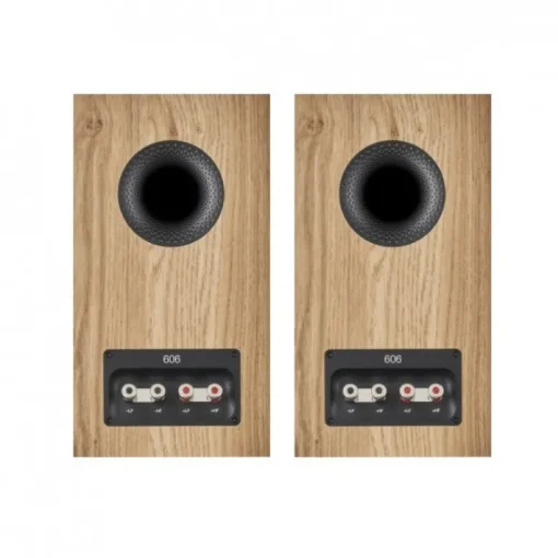 Denon AVRS670H 5.2 Ch 8K AV Receiver with Bowers and Wilkins 606 S3 5.1 Surround Sound Speaker Package Oak