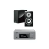 Denon CEOL N10 RCDN10 HiFi Network CD Receiver Grey with Yamaha NSBP401 Bookshelf Speakers Black