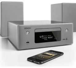 Denon CEOL N10 Receiver With SCN10 Speakers Bundle Grey