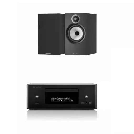 Denon CEOL RCD-N12 DAB+ Hi-Fi System with Bowers & Wilkins 606 S3 Speakers Pair Black