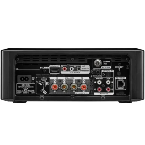 Denon CEOL RCD-N12 DAB+ Hi-Fi System with Bowers & Wilkins 607 S3 Speakers Pair Black