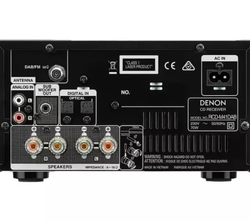 Denon DM41DAB DAB+ Mini HiFi System Black