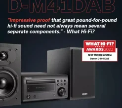 Denon DM41DAB DAB+ Mini HiFi System Black