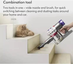 Dyson V8 Absolute Cordless Vacuum Cleaner upto 40 Minutes Run Time Silver Yellow Clearance V8ABS-2023