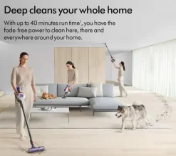 Dyson V8 Absolute Cordless Vacuum Cleaner upto 40 Minutes Run Time Silver Yellow Clearance V8ABS-2023