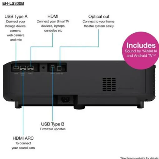 Epson EH-LS800B 4K PRO UHD Super Ultra Short Throw Laser Projector Black