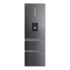 Haier HTW5618EWMP Frost Free Fridge Freezer Dark Inox