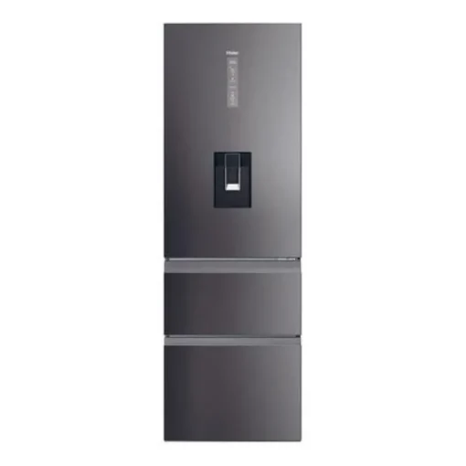 Haier HTW5618EWMP Frost Free Fridge Freezer Dark Inox