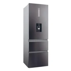 Haier HTW5618EWMP Frost Free Fridge Freezer Dark Inox