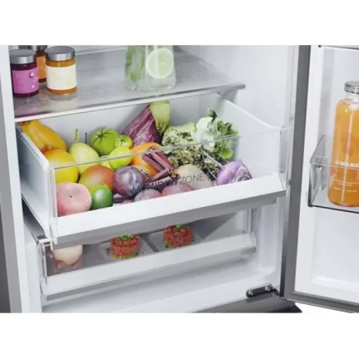 Haier HTW5618EWMP Frost Free Fridge Freezer Dark Inox