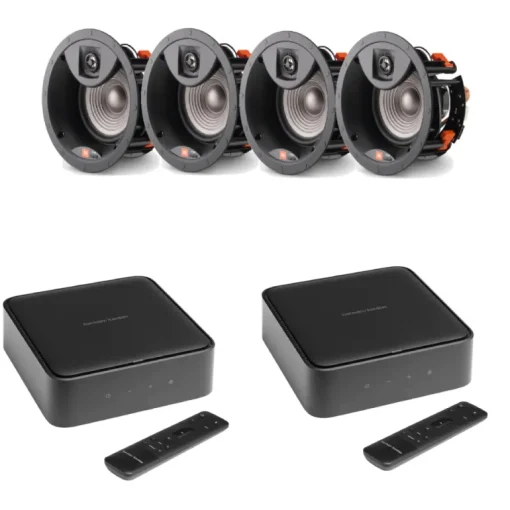Harman Kardon 2 Citation Amps with 4 JBL Studio 26IC In Ceiling Speakers Multi Room Package