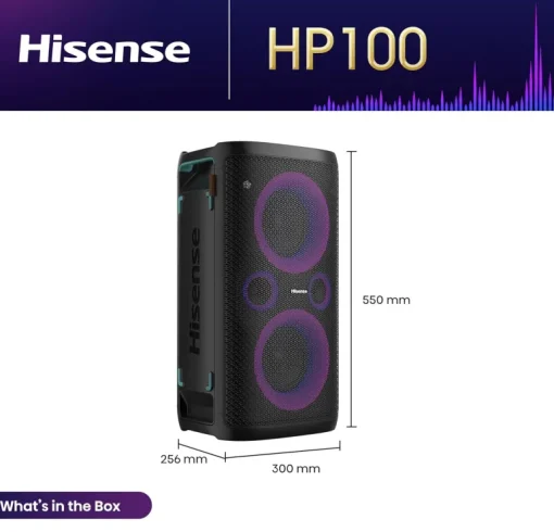 Hisense Party Rocker One 300W Portable Bluetooth Party Speaker HP100