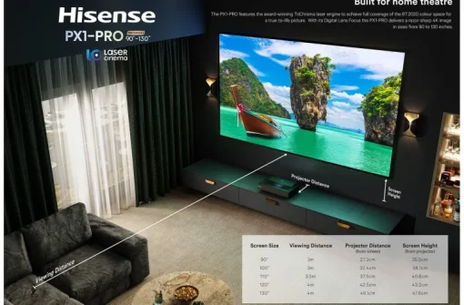 Hisense PX1TUK-PRO 4K Ultra Short Throw DLP Smart Projector