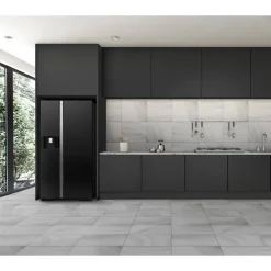 Hitachi R-MX700GVGB1 3D American Style Fridge Freezer - Glass Black - LIMITED TIME OFFER
