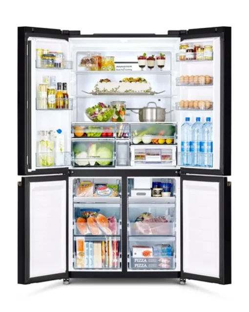Hitachi RWB640VGB1GBK 4 DOOR Refrigerator Luxury 638L Vacuum Compartment Glass Black