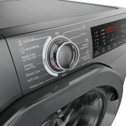 Hoover H3WPS496TMRR6 9kg 1400 Spin Washing Machine Graphite