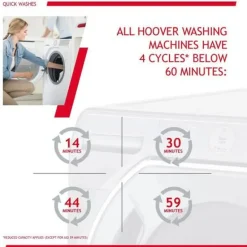 Hoover H3W58TE 8kg 1500 Spin Washing Machine with NFC Connection White