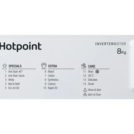 Hotpoint BIWMHG81485UK Integrated 8kg 1400 Spin Washing Machine